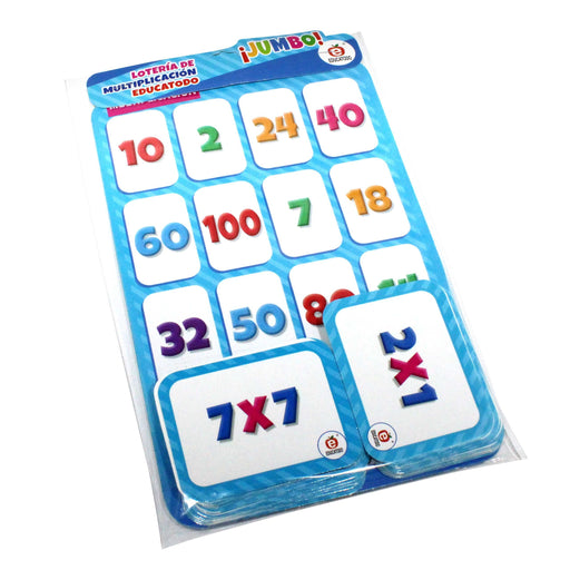 Lotería Jumbo de Multiplicación - Educatodo material didáctico y juegos educativos - Educatodo