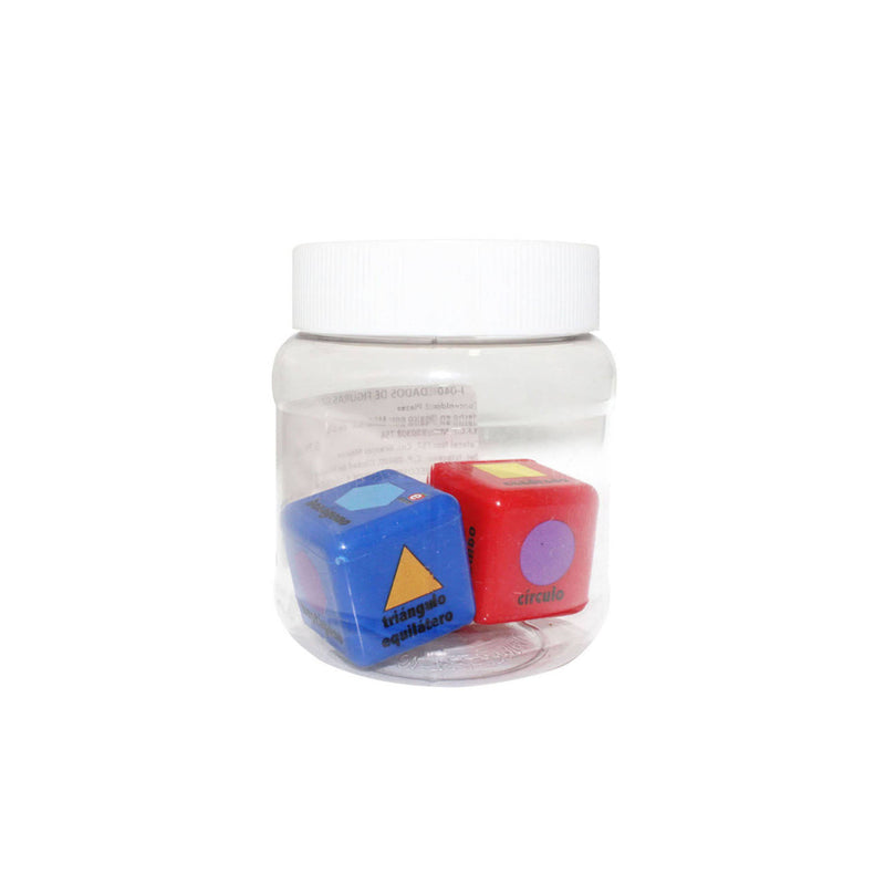 Dados de Figuras Geométricas de 3 cm por Lado (Par)