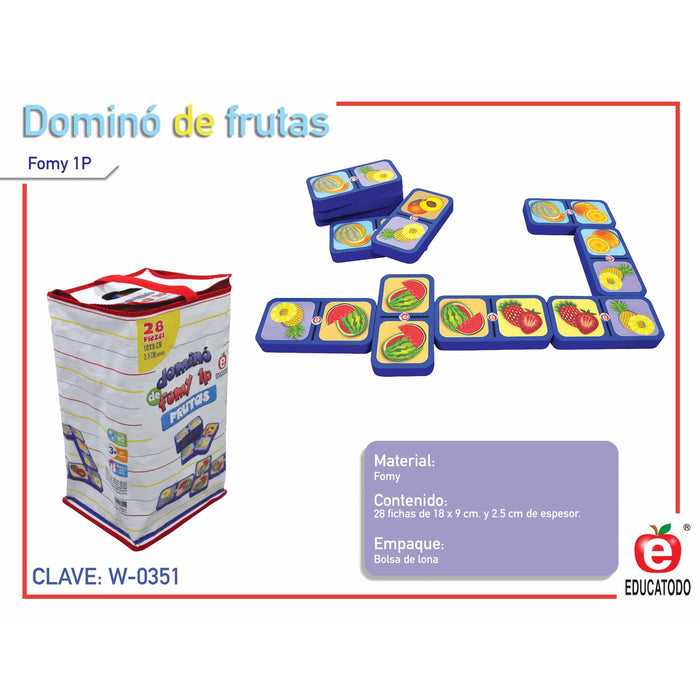 Dominó de Frutas de Fomy 1P