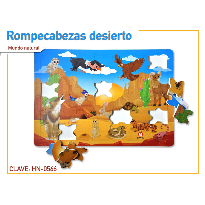 Rompecabezas con marco 42 Piezas  El desierto