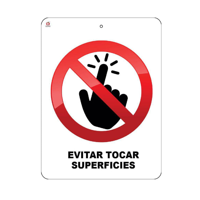 Señal Evitar Tocar Superficies