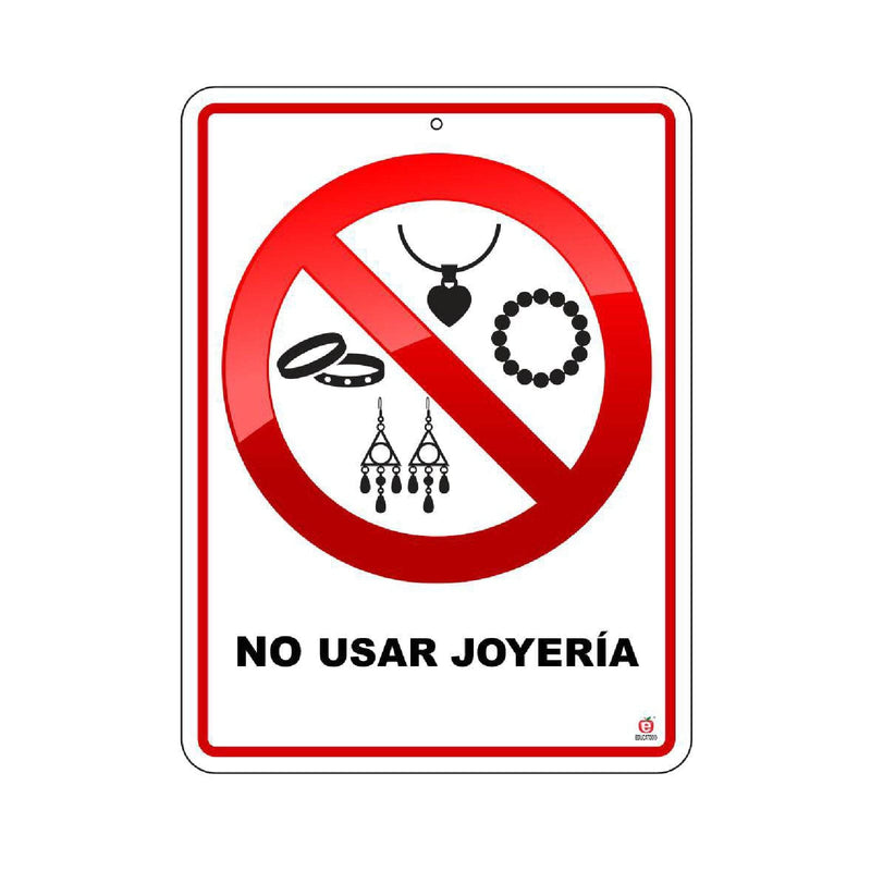 Señal No Usar Joyería