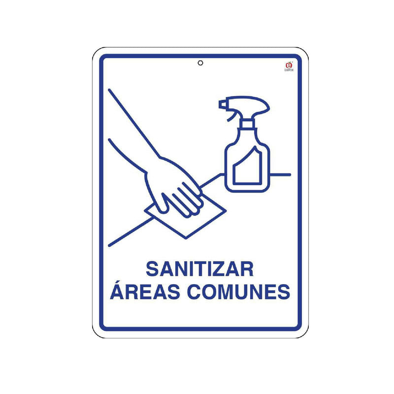 Señal Sanitizar Áreas Comunes