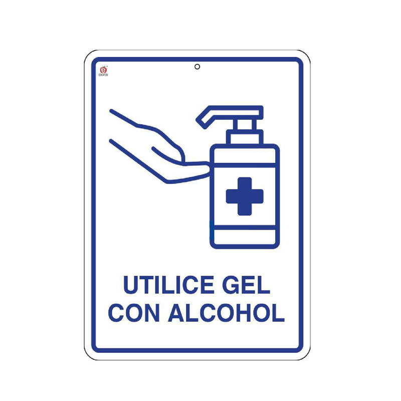 Señal Utilice Gel con Alcohol