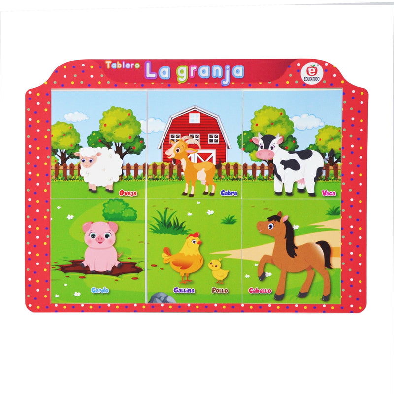 Tablero La Granja Nuevo Diseño - Educatodo material didáctico y juegos educativos - Educatodo