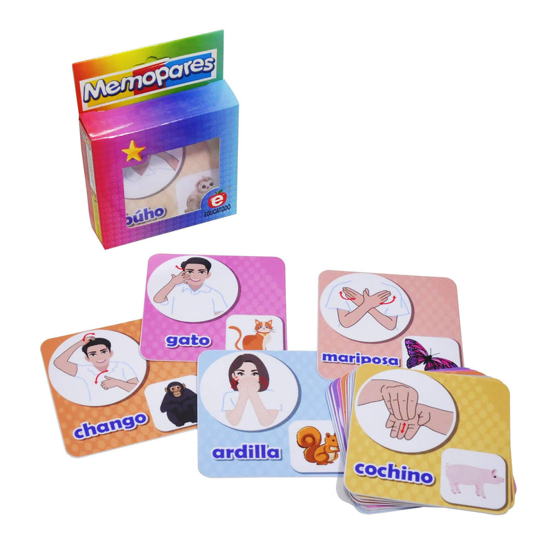 Memopares de Animales LSM - Educatodo material didáctico y juegos educativos - Educatodo
