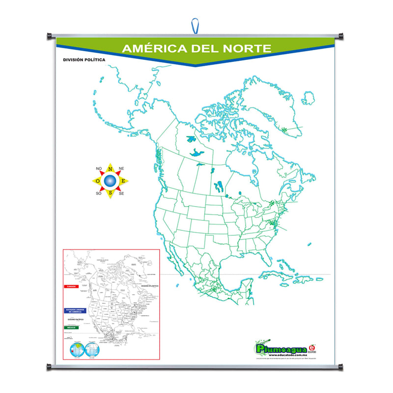 Plumoagua America del Norte - Educatodo material didáctico y juegos educativos - Educatodo