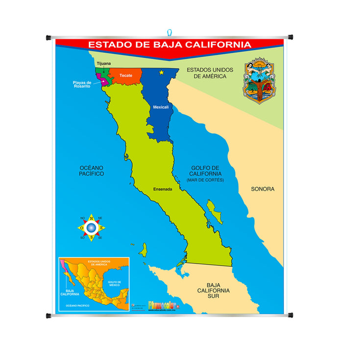 Plumocolor Estado de Baja California - Educatodo material didáctico y juegos educativos - Educatodo