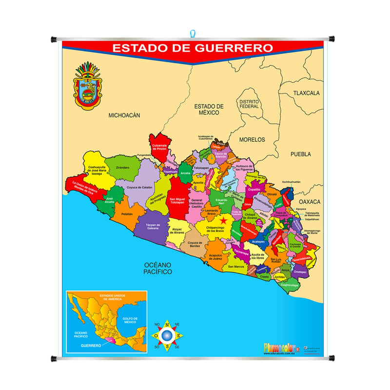 Plumocolor Estado de Guerrero - Educatodo material didáctico y juegos educativos - Educatodo