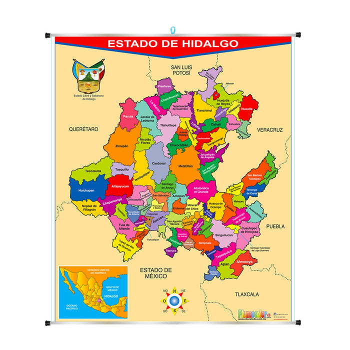 Plumocolor Estado de Hidalgo - Educatodo material didáctico y juegos educativos - Educatodo