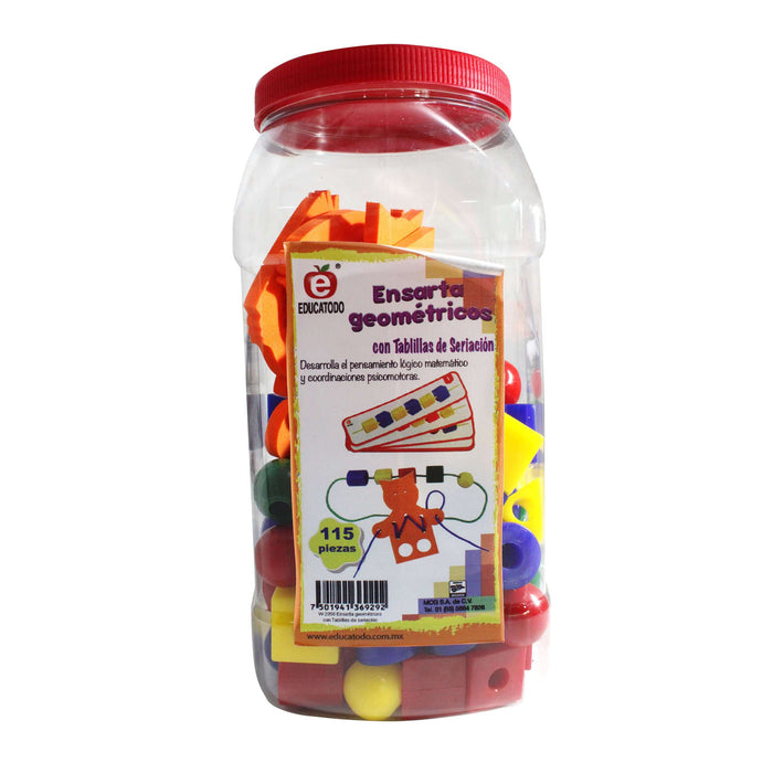 Cuerpos Geométricos Ensarte con Tablillas de Seriación - Educatodo