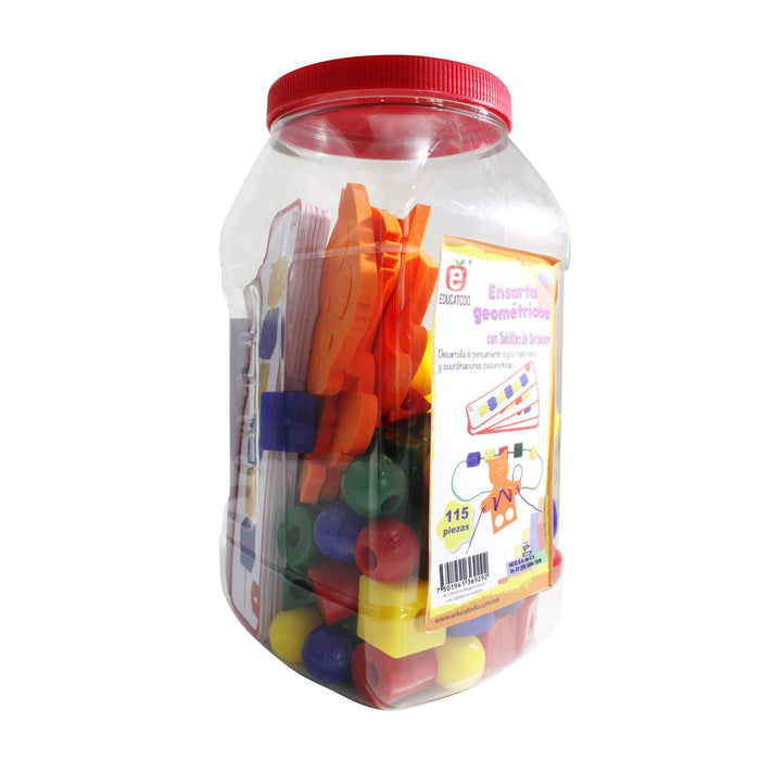 Cuerpos Geométricos Ensarte con Tablillas de Seriación - Educatodo