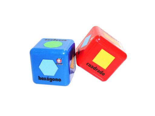 Dados de Figuras Geométricas de 3 cm por Lado (Par) - Educatodo
