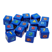 Dados de Plástico 3 x 3 cm con Números - Educatodo material didáctico y juegos educativos - Educatodo