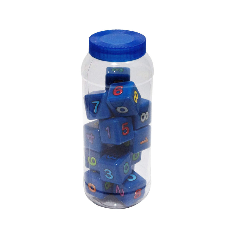 Dados de Plástico 3 x 3 cm con Números - Educatodo material didáctico y juegos educativos - Educatodo