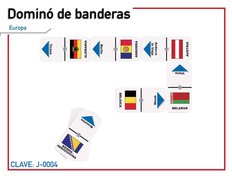 Dominó Banderas de Europa - Educatodo material didáctico y juegos educativos - Educatodo