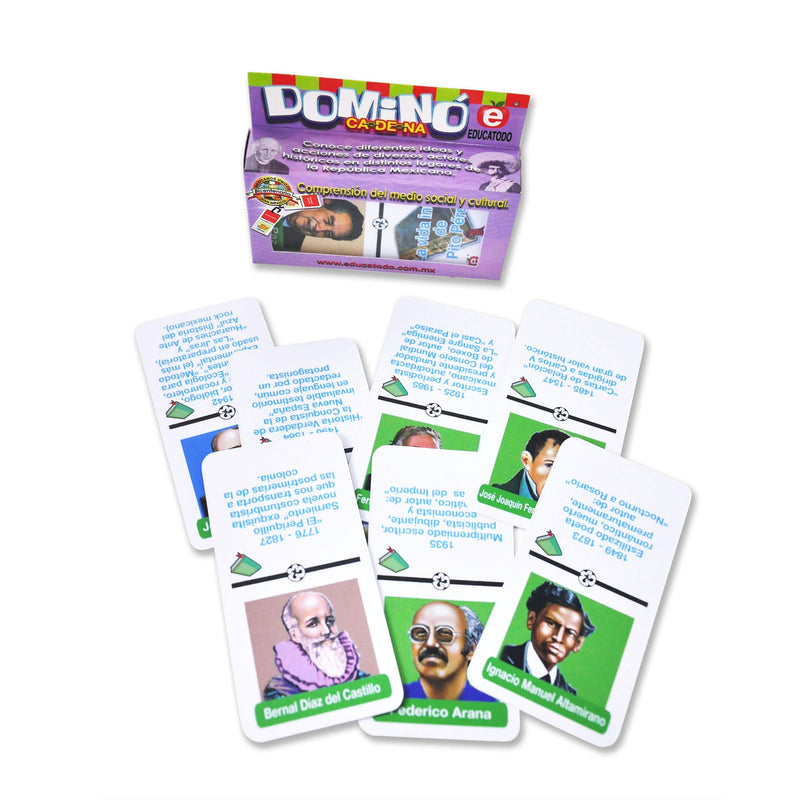 Dominó de Literatura Mexicana - Educatodo material didáctico y juegos educativos - Educatodo