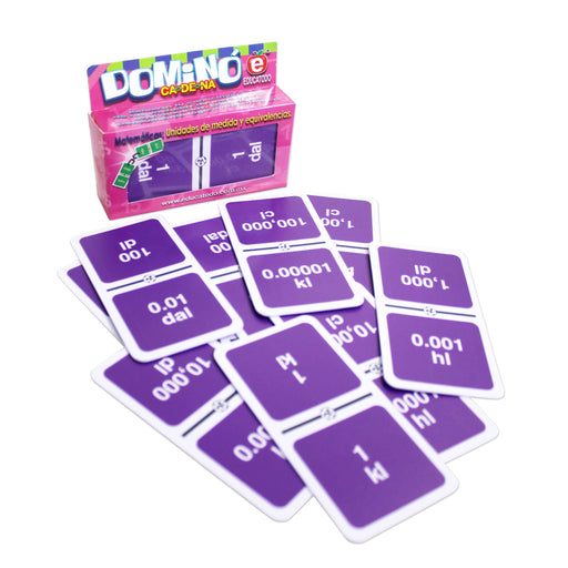 Dominó de Medidas de Capacidad - Educatodo material didáctico y juegos educativos - Educatodo
