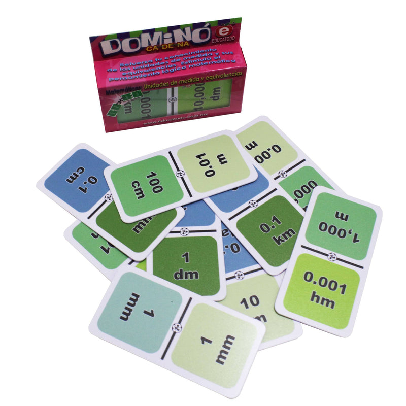 Dominó de Medidas de Longitud - Educatodo material didáctico y juegos educativos - Educatodo