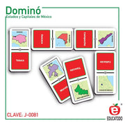 Dominó Estados y Capitales de México - Educatodo material didáctico y juegos educativos - Educatodo