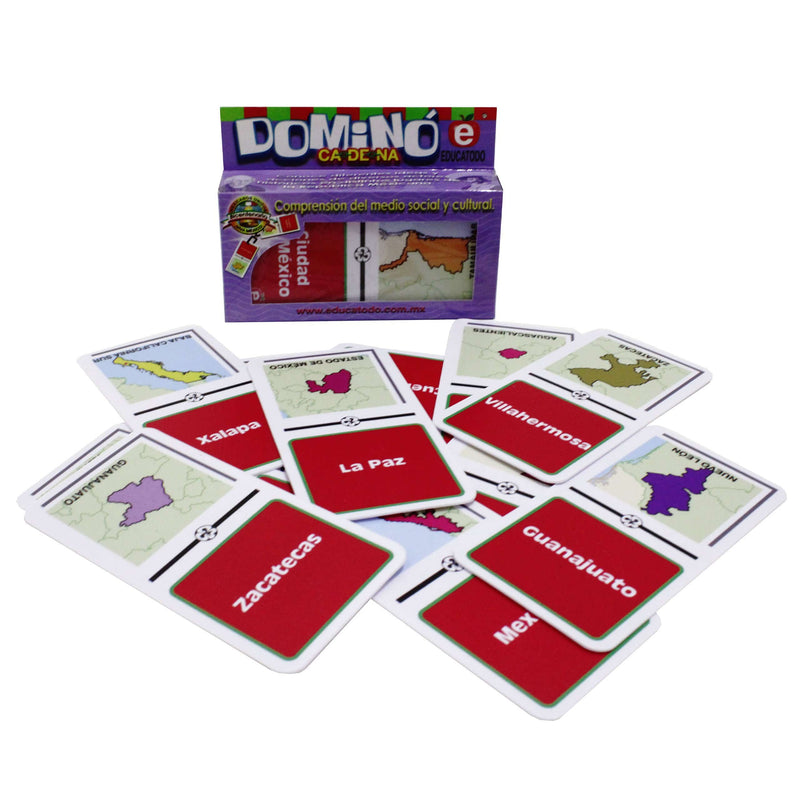 Dominó Estados y Capitales de México - Educatodo material didáctico y juegos educativos - Educatodo