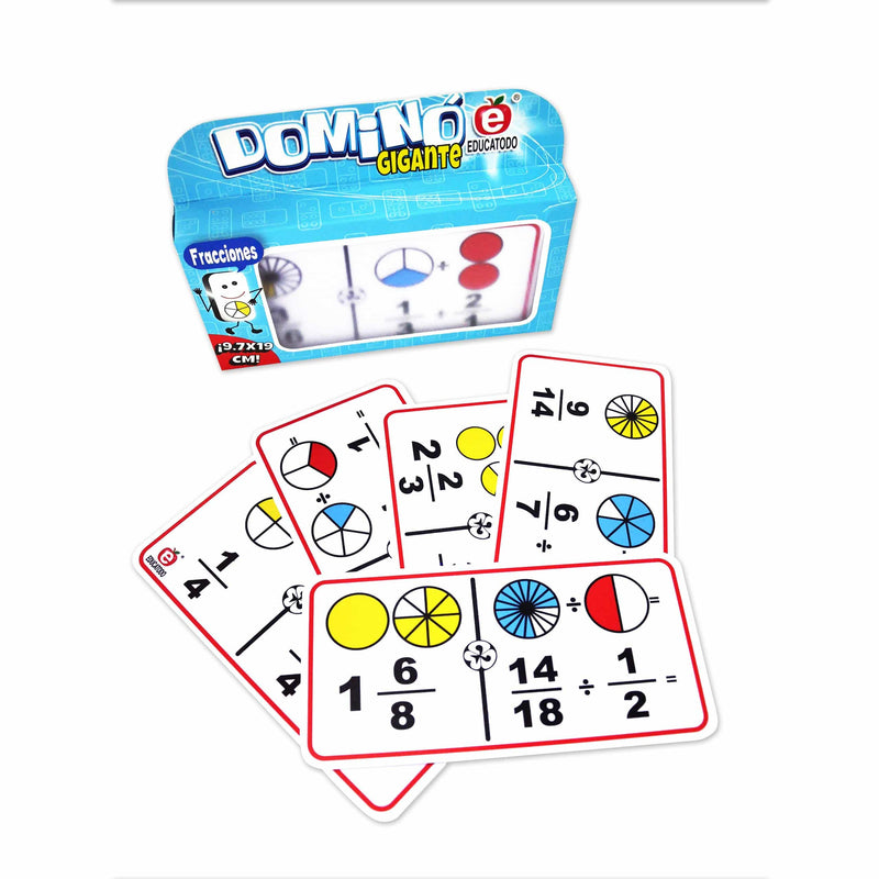 Dominó Gigante de Fracciones División Círculos - Educatodo material didáctico y juegos educativos - Educatodo