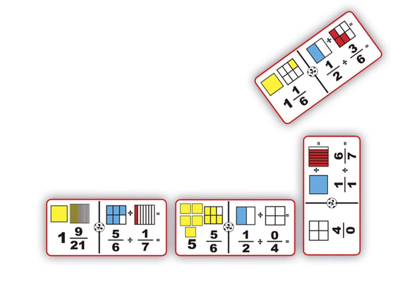 Dominó Gigante de Fracciones División Cuadrados - Educatodo material didáctico y juegos educativos - Educatodo