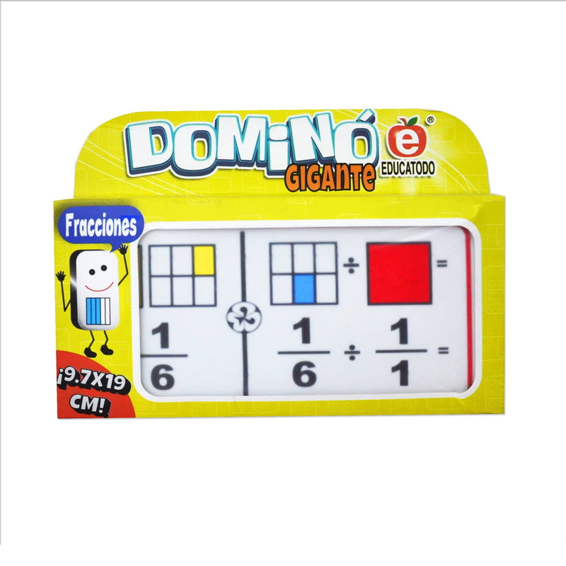 Dominó Gigante de Fracciones División Cuadrados - Educatodo material didáctico y juegos educativos - Educatodo
