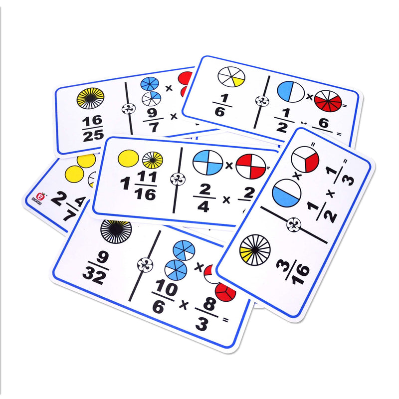 Dominó Gigante de Fracciones Multiplicación Círculos - Educatodo material didáctico y juegos educativos - Educatodo