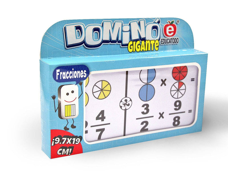Dominó Gigante de Fracciones Multiplicación Círculos - Educatodo material didáctico y juegos educativos - Educatodo