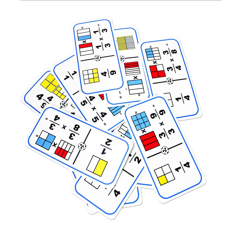 Dominó Gigante de Fracciones Multiplicación Cuadrados - Educatodo material didáctico y juegos educativos - Educatodo