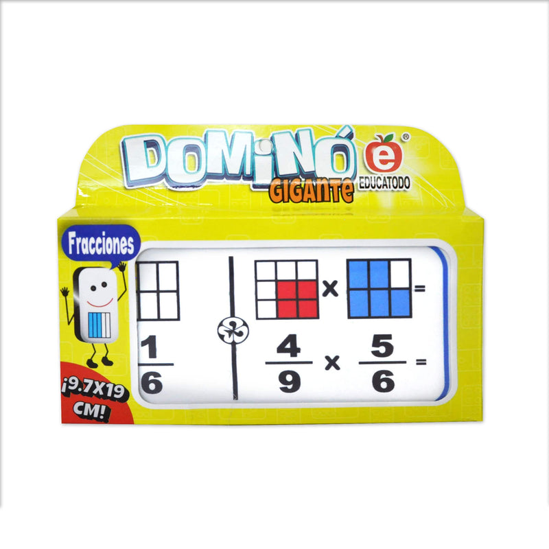 Dominó Gigante de Fracciones Multiplicación Cuadrados - Educatodo material didáctico y juegos educativos - Educatodo