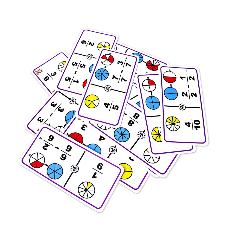Dominó Gigante de Fracciones Restas Círculos - Educatodo material didáctico y juegos educativos - Educatodo