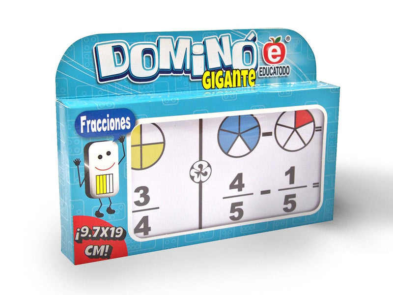 Dominó Gigante de Fracciones Restas Círculos - Educatodo material didáctico y juegos educativos - Educatodo