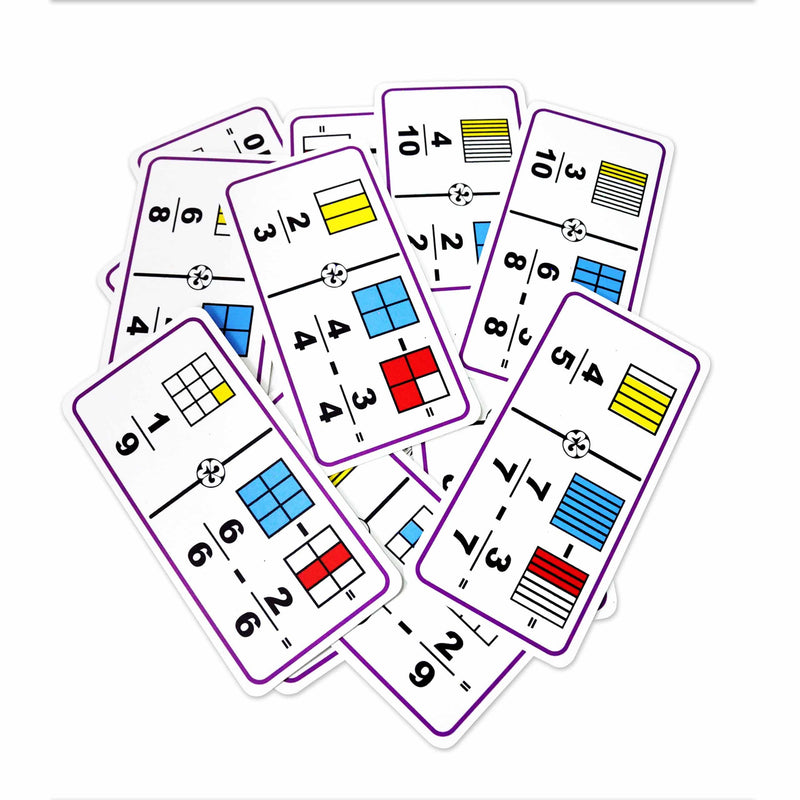 Dominó Gigante de Fracciones Restas Cuadrados - Educatodo material didáctico y juegos educativos - Educatodo