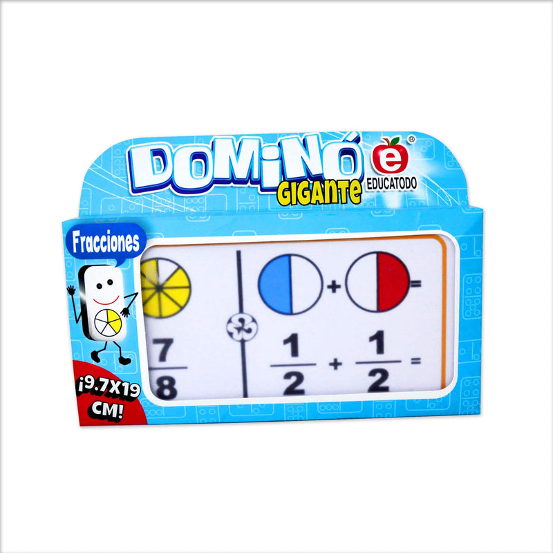 Dominó Gigante de Fracciones Sumas Círculos - Educatodo material didáctico y juegos educativos - Educatodo