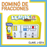 Dominó Gigante de Fracciones Sumas Cuadrados - Educatodo material didáctico y juegos educativos - Educatodo