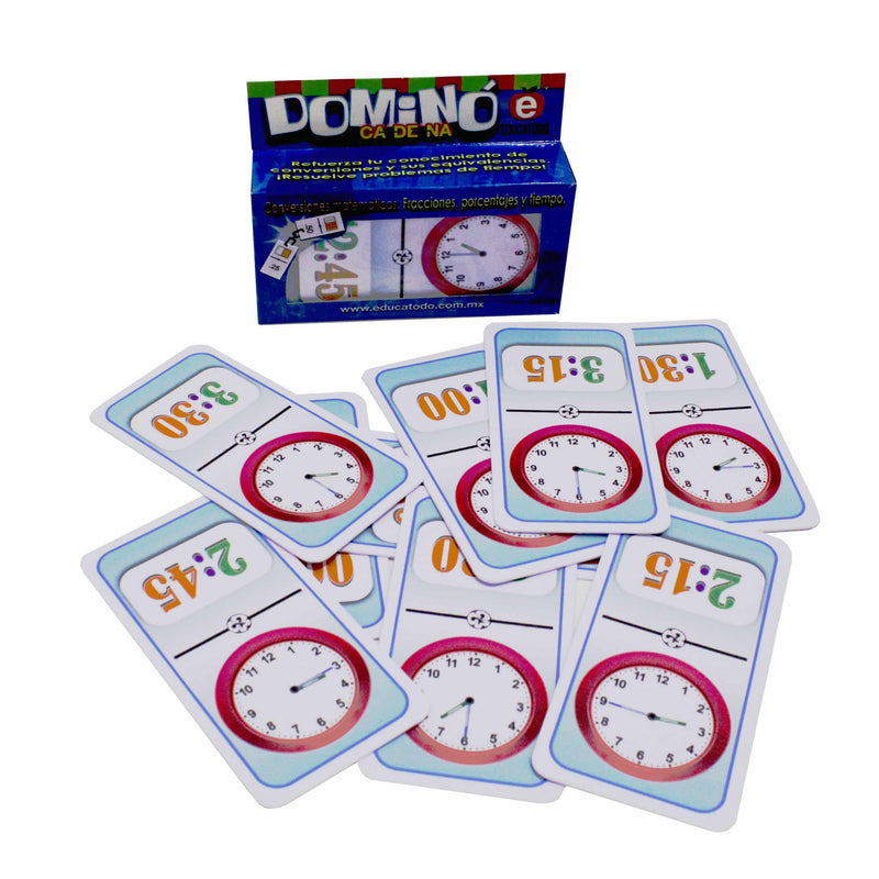 Dominó La Hora 12 Horas - Educatodo material didáctico y juegos educativos - Educatodo