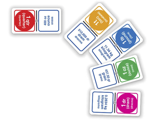 Dominó Medidas Inglesas de Peso - Educatodo material didáctico y juegos educativos - Educatodo