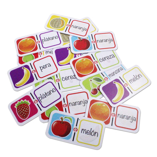 Dominó Texto Frutas - Educatodo material didáctico y juegos educativos - Educatodo