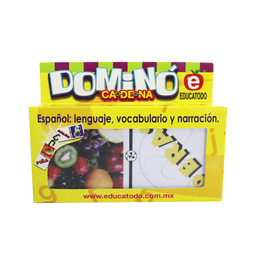 Dominó Texto Frutas Grande - Educatodo material didáctico y juegos educativos - Educatodo