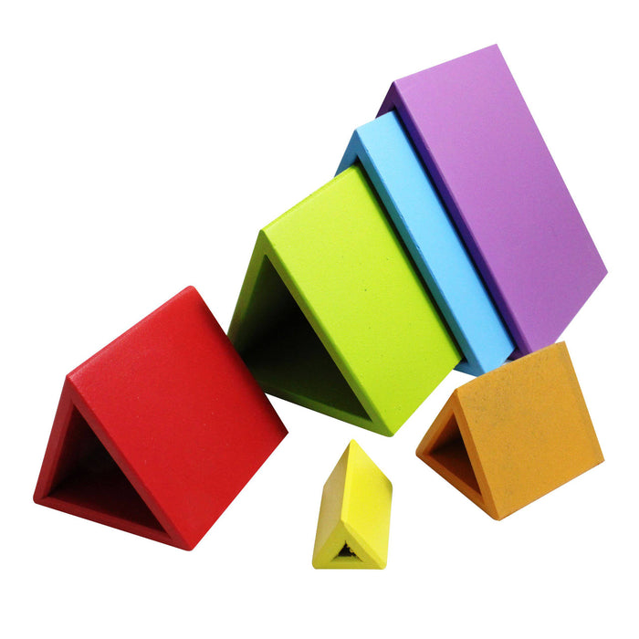Encaje Pirámide Prismas Triangulares - Educatodo material didáctico y juegos educativos - Educatodo