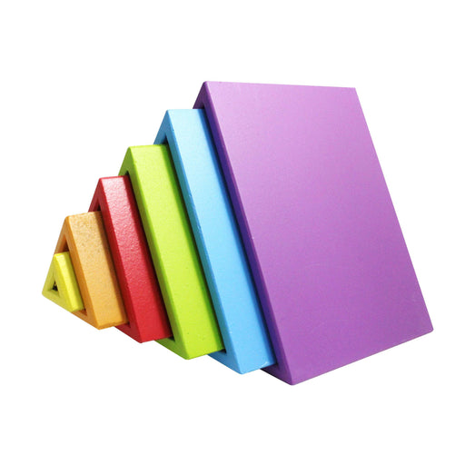 Encaje Pirámide Prismas Triangulares - Educatodo material didáctico y juegos educativos - Educatodo