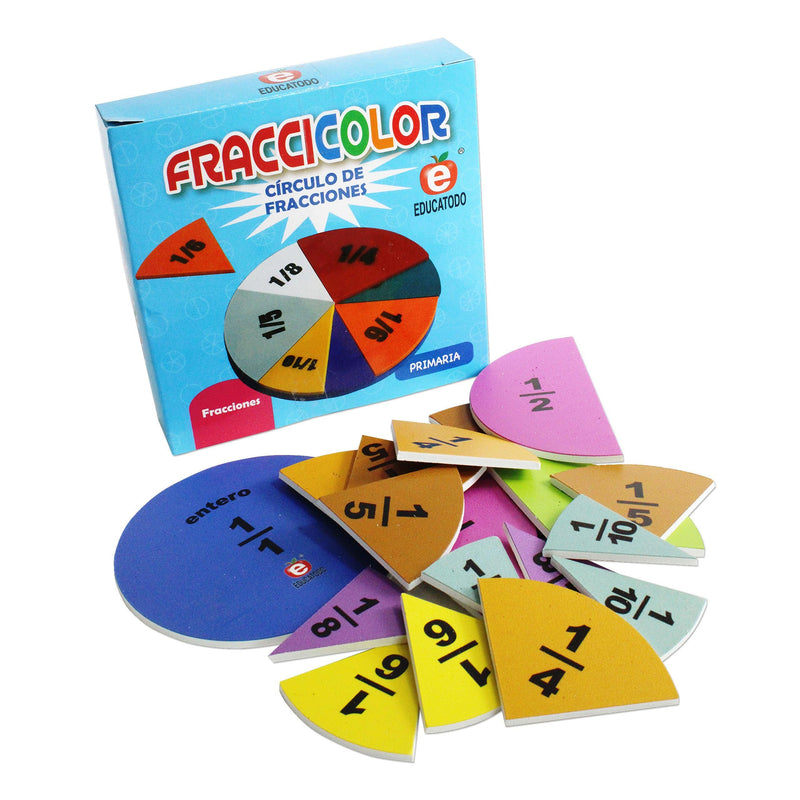 Fraccicolor Círculo de Fracciones - Educatodo material didáctico y juegos educativos - Educatodo