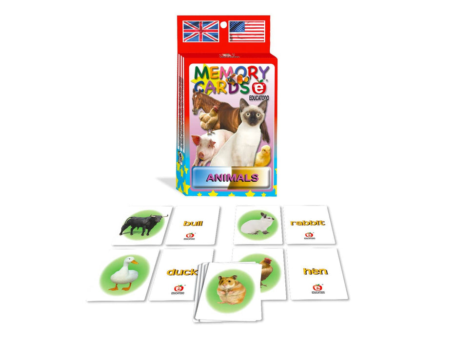 Memory Cards Domestic Animals - Educatodo material didáctico y juegos educativos - Educatodo