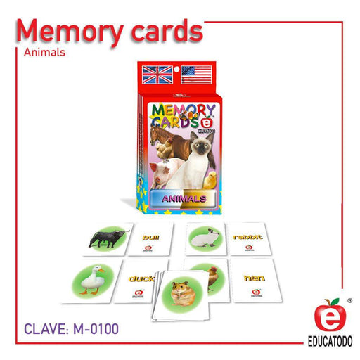 Memory Cards Domestic Animals - Educatodo material didáctico y juegos educativos - Educatodo