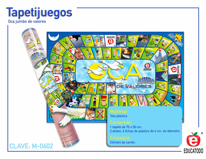 Oca Divertida Jumbo 70 x 50 Cm - Educatodo material didáctico y juegos educativos - Educatodo
