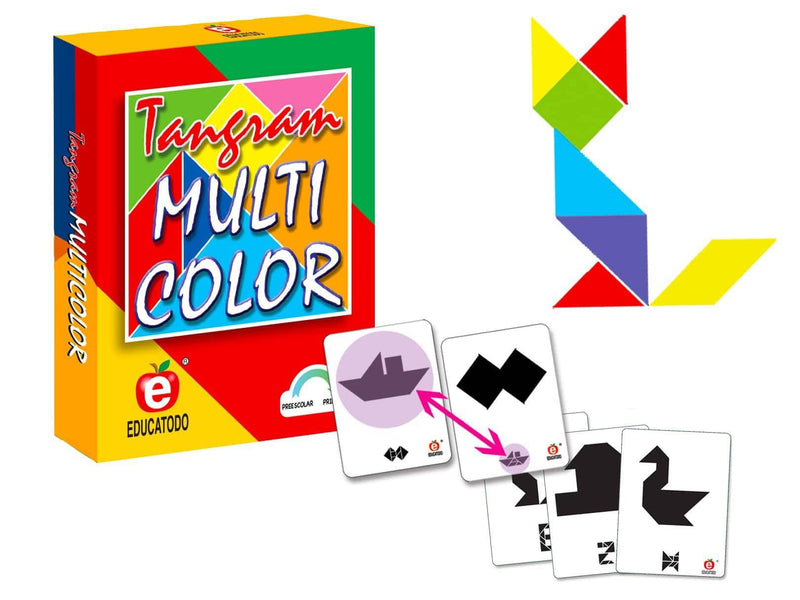 Tangram Multicolor - Educatodo material didáctico y juegos educativos - Educatodo