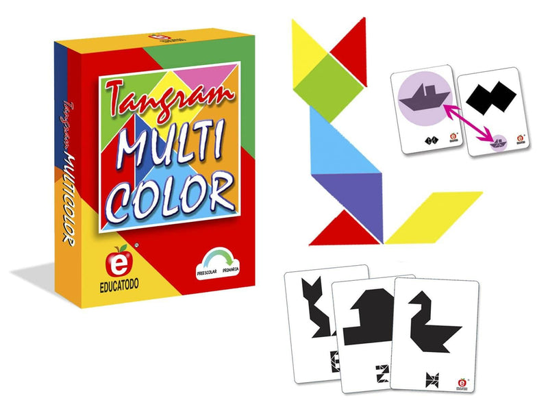 Tangram Multicolor - Educatodo material didáctico y juegos educativos - Educatodo