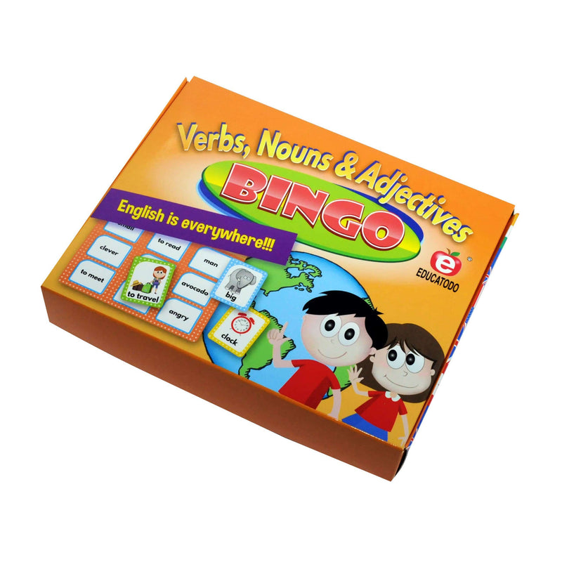 Verbs, Nouns & Adjectives Bingo - Educatodo material didáctico y juegos educativos - Educatodo